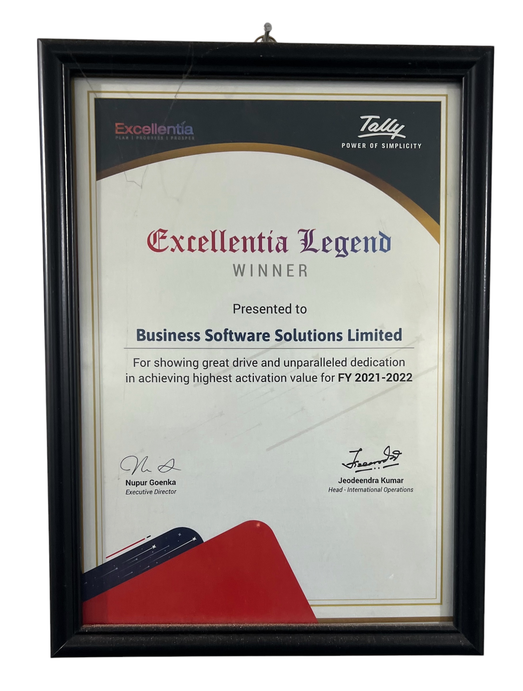 Excellentia Legend Winner 2021-2022