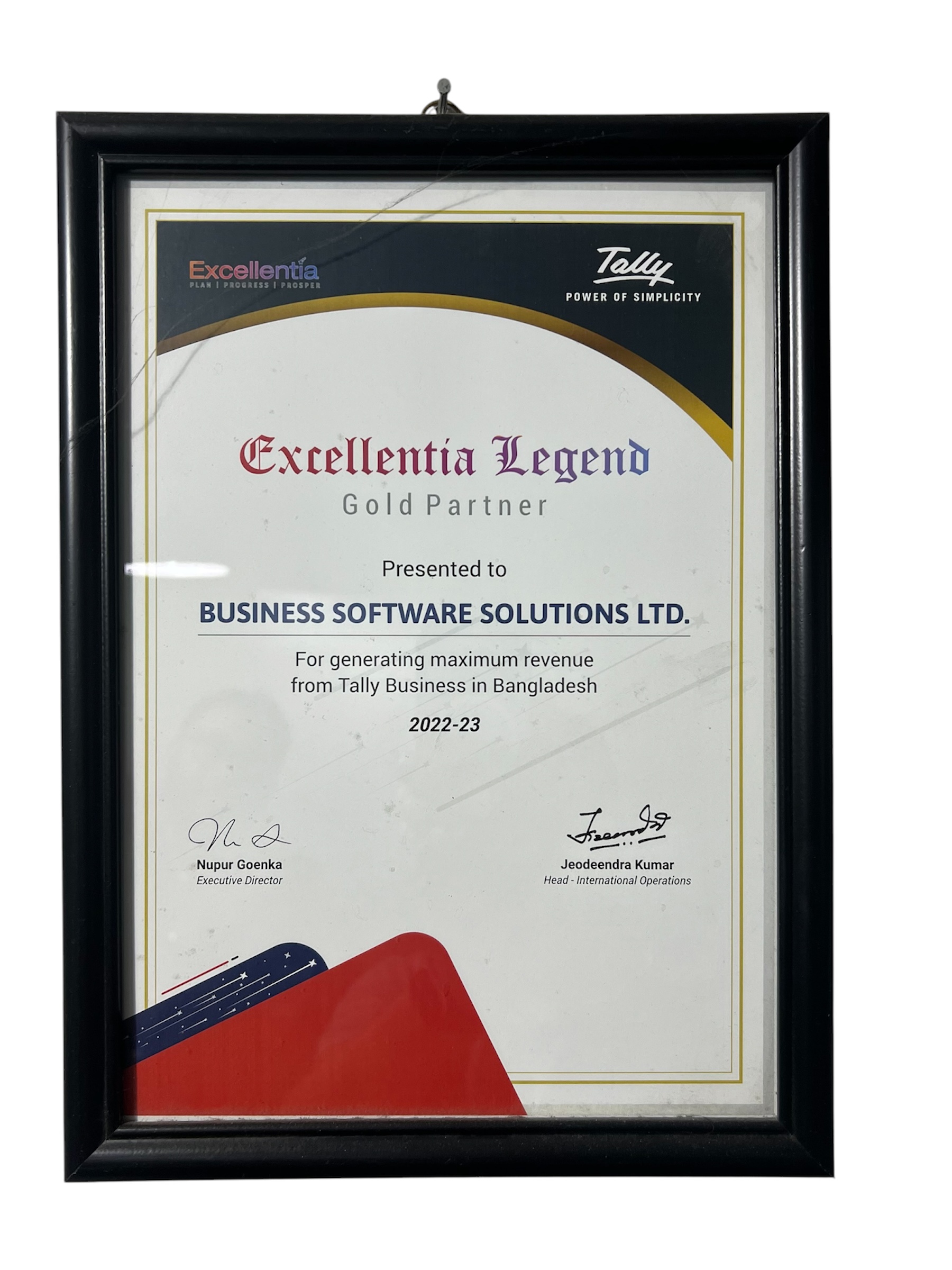 Excellentia Legend Gold Partner 2022-23