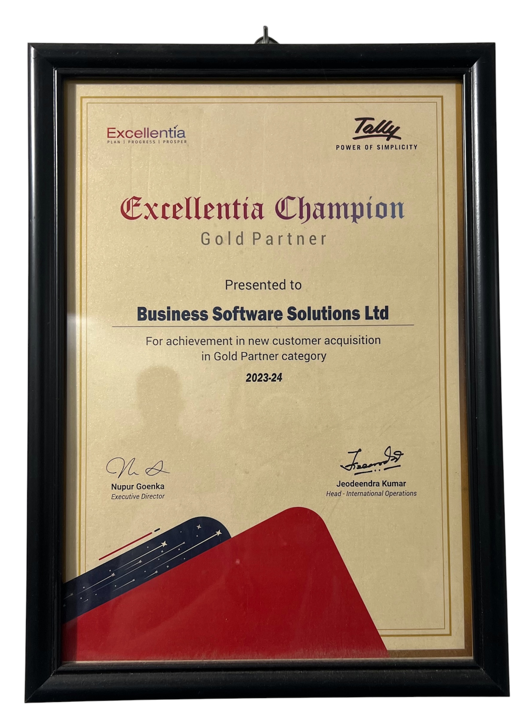 Excellentia Champion Gold Partner 2023-24